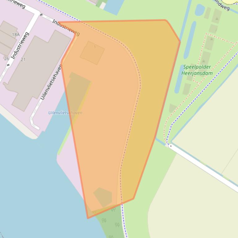 Kaart van postcodegebied 2995DB.