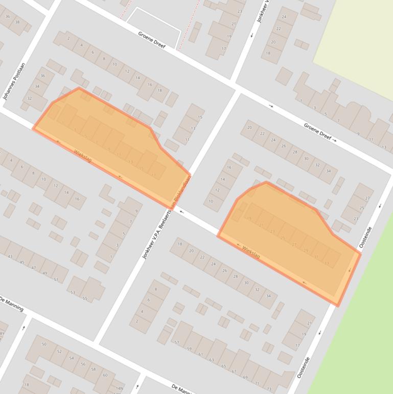 Kaart van postcodegebied 2995VR.