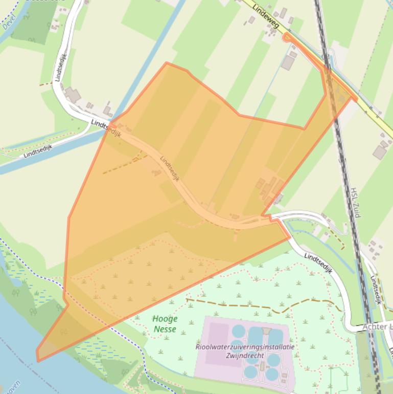 Kaart van postcodegebied 2995XM.