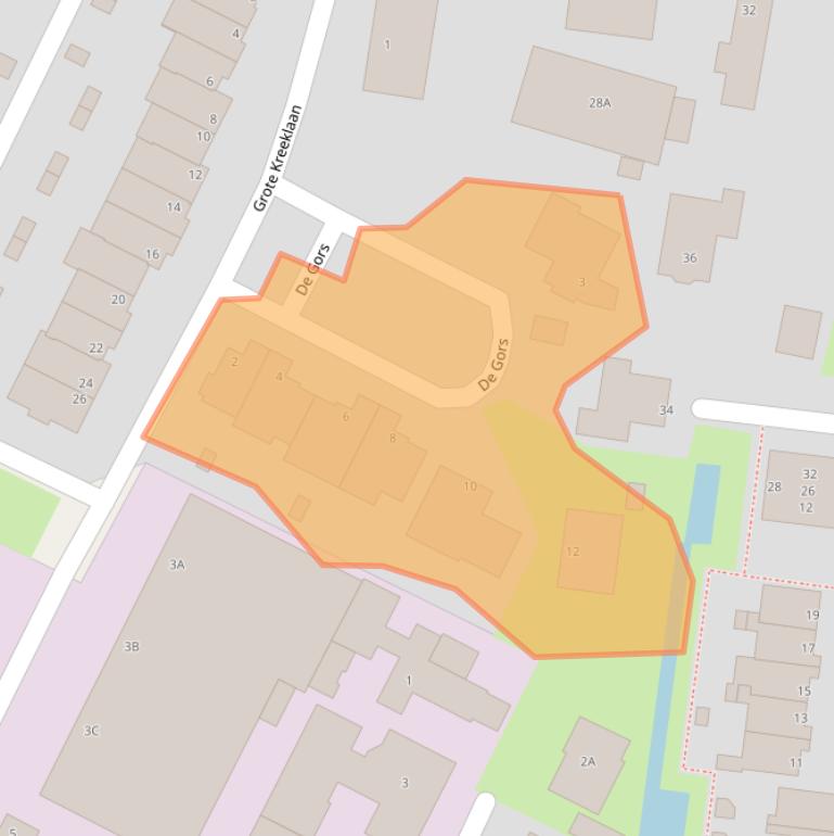 Kaart van postcodegebied 2995XT.