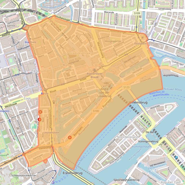 Kaart van postcodegebied 3011.