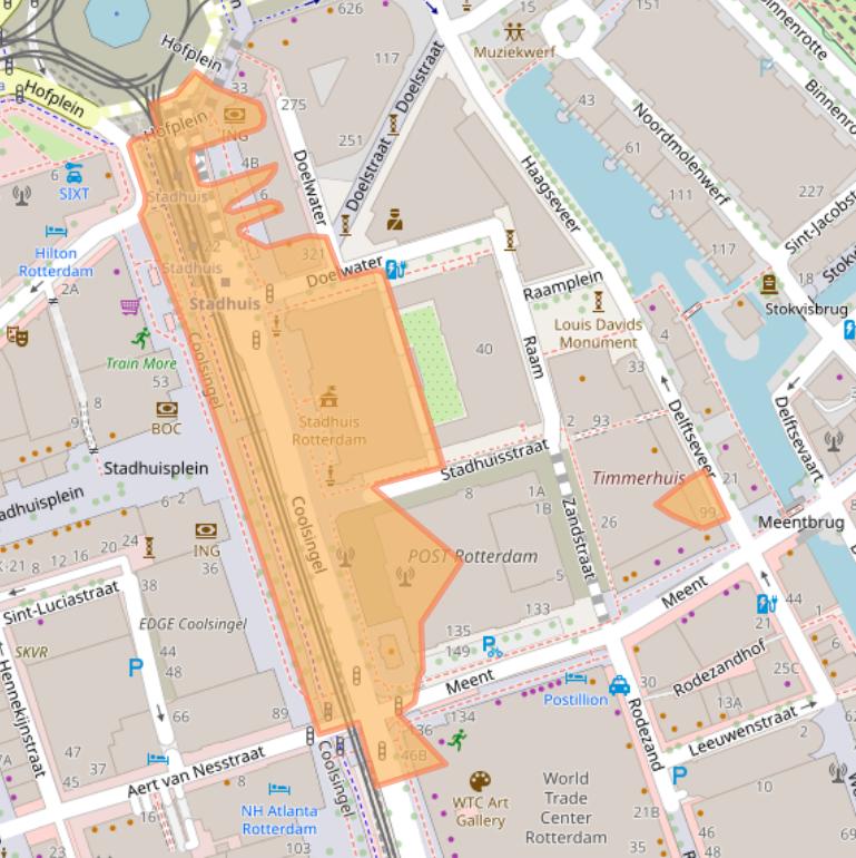 Kaart van postcodegebied 3011AD.