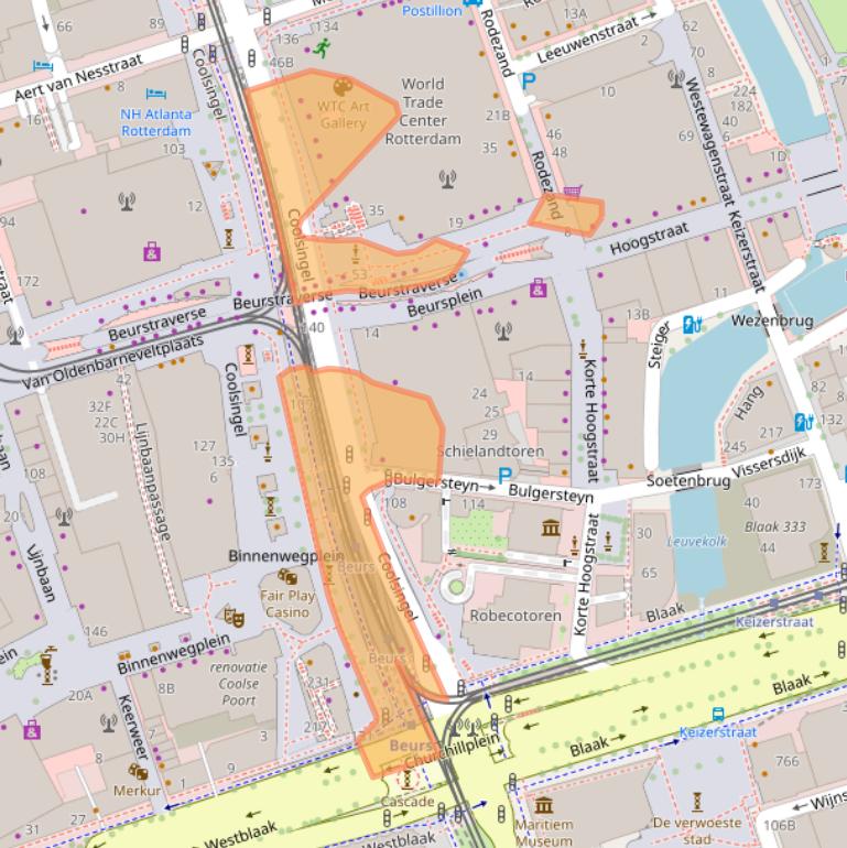 Kaart van postcodegebied 3011AE.