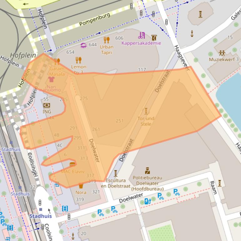 Kaart van postcodegebied 3011AJ.