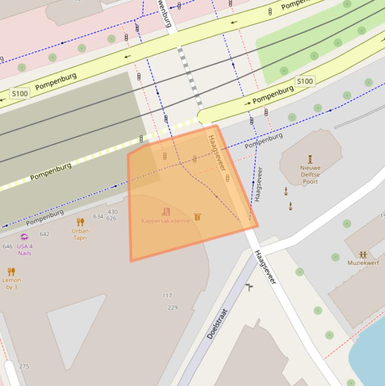 Kaart van postcodegebied 3011AW.