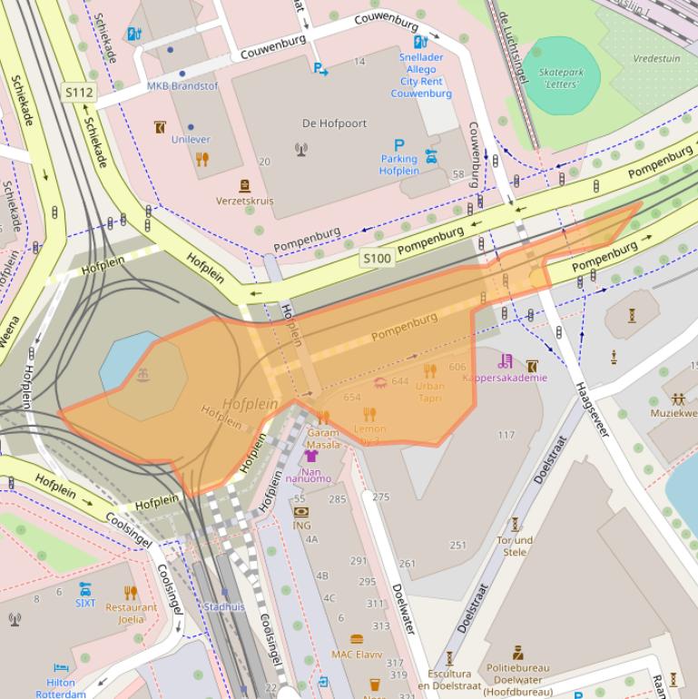Kaart van postcodegebied 3011AX.