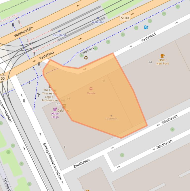 Kaart van postcodegebied 3011BP.