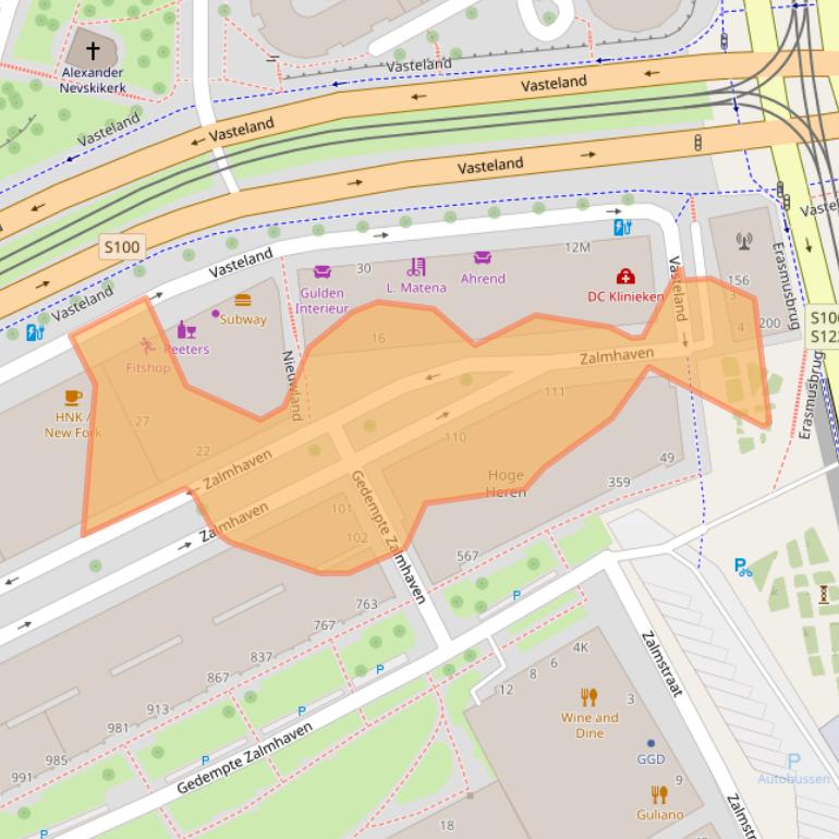 Kaart van postcodegebied 3011BR.