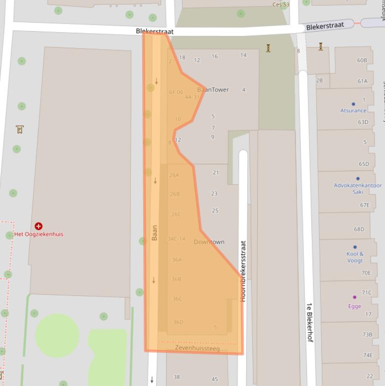 Kaart van postcodegebied 3011CB.