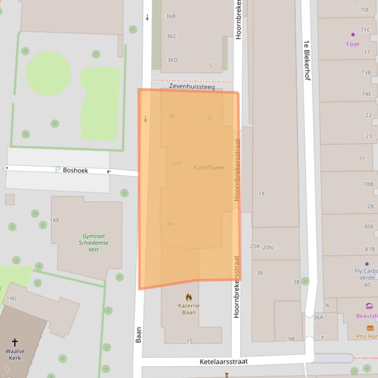 Kaart van postcodegebied 3011CC.