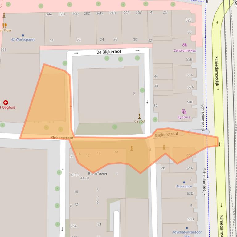 Kaart van postcodegebied 3011CH.