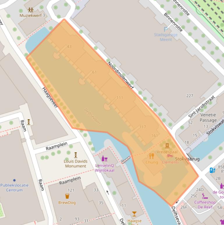 Kaart van postcodegebied 3011DC.