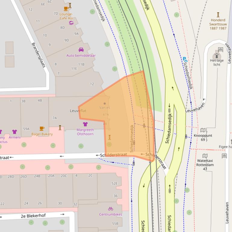 Kaart van postcodegebied 3011ED.