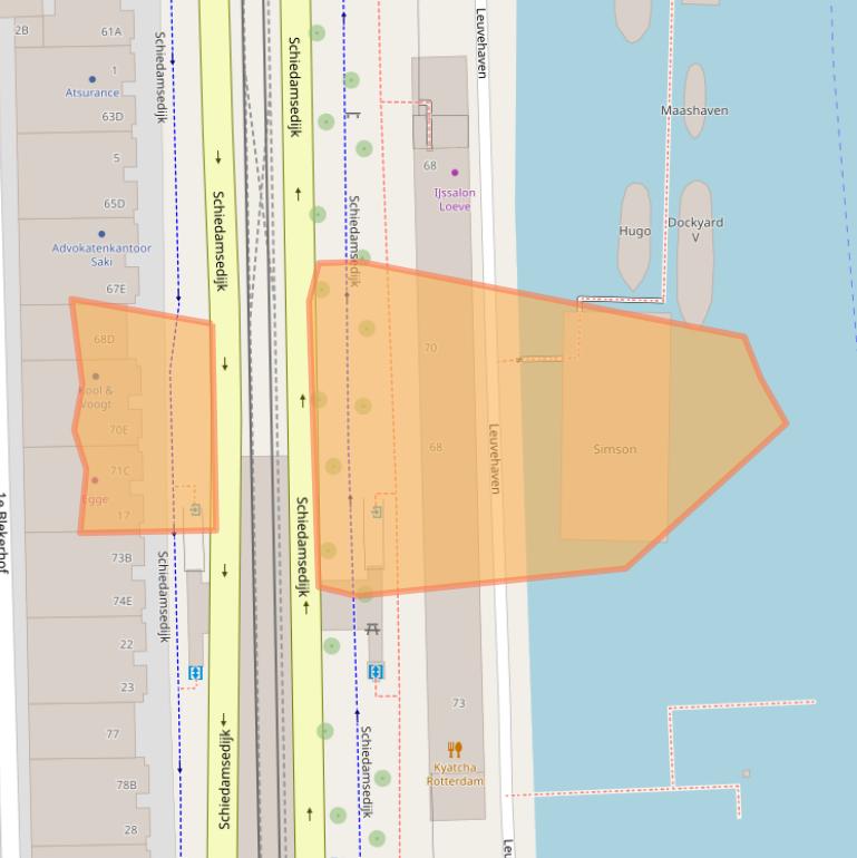 Kaart van postcodegebied 3011EK.