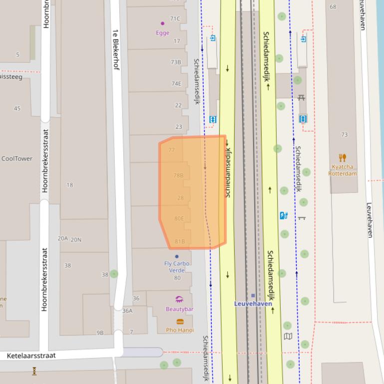 Kaart van postcodegebied 3011EM.