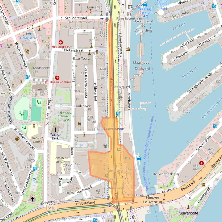 Kaart van postcodegebied 3011EN.