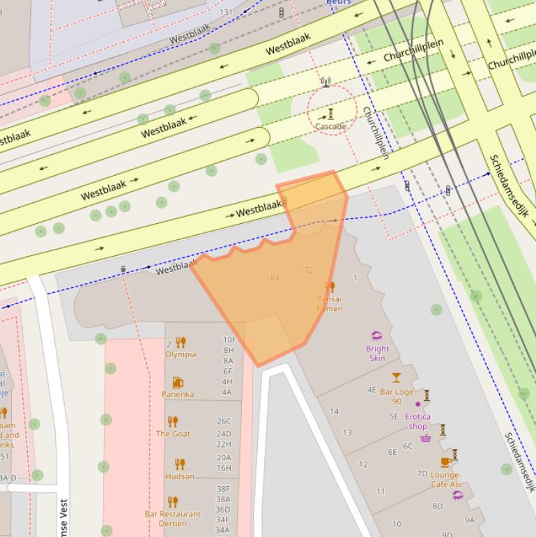 Kaart van postcodegebied 3011EW.