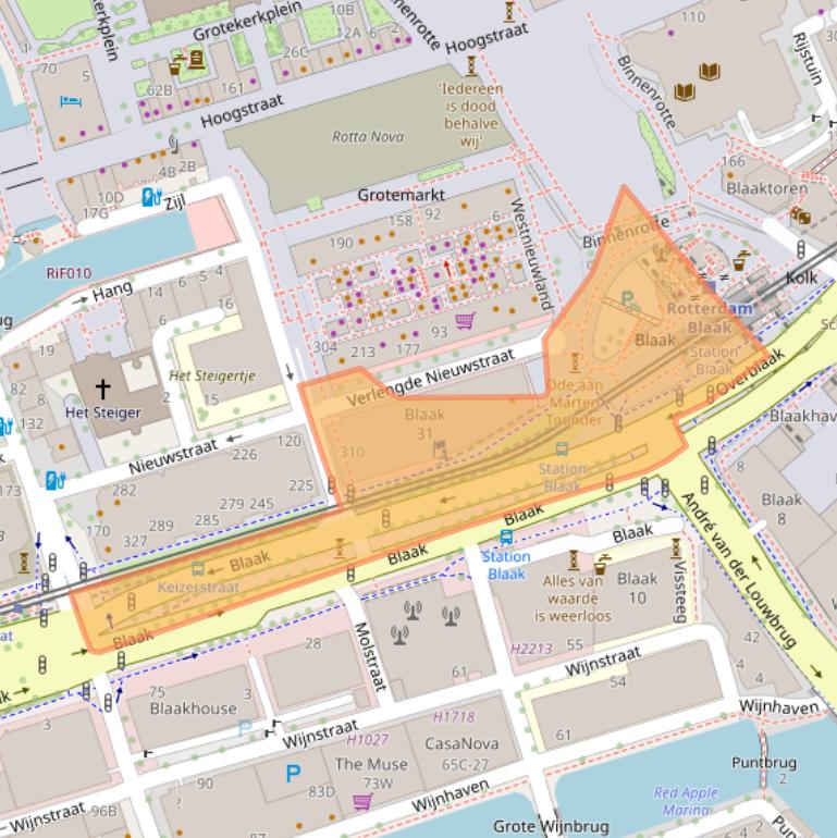 Kaart van postcodegebied 3011GA.