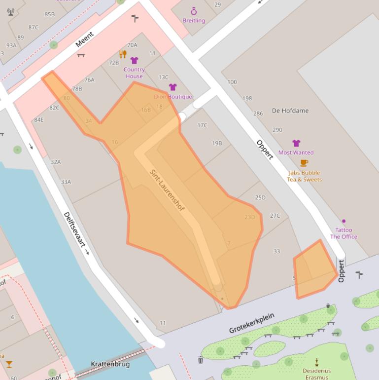 Kaart van postcodegebied 3011GV.