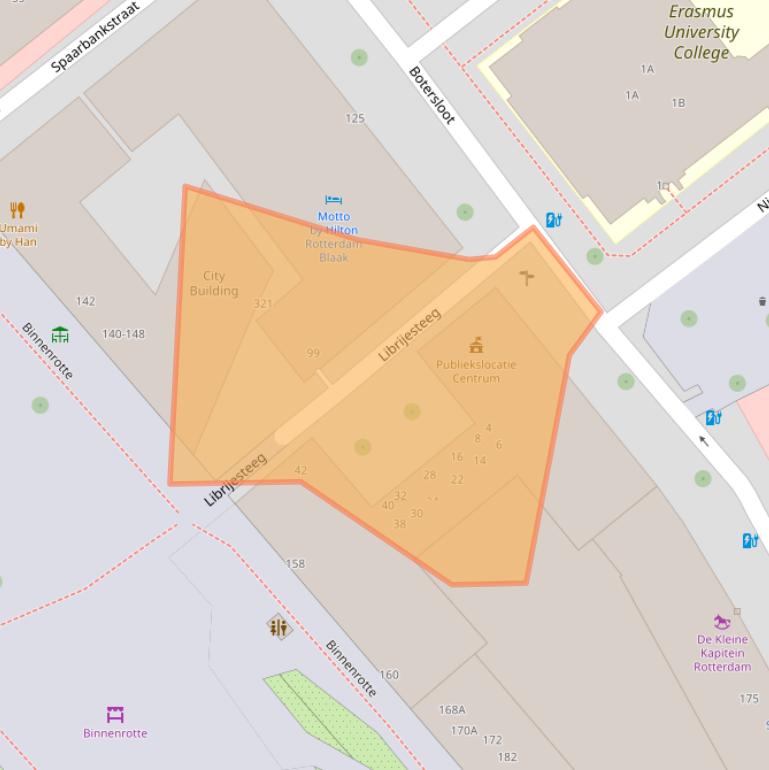 Kaart van postcodegebied 3011HN.