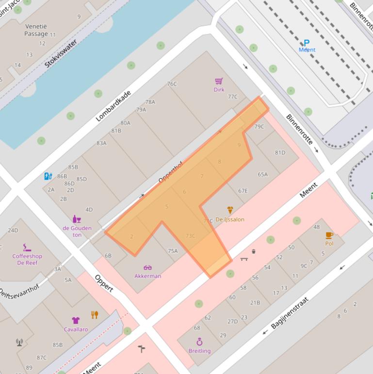 Kaart van postcodegebied 3011HW.