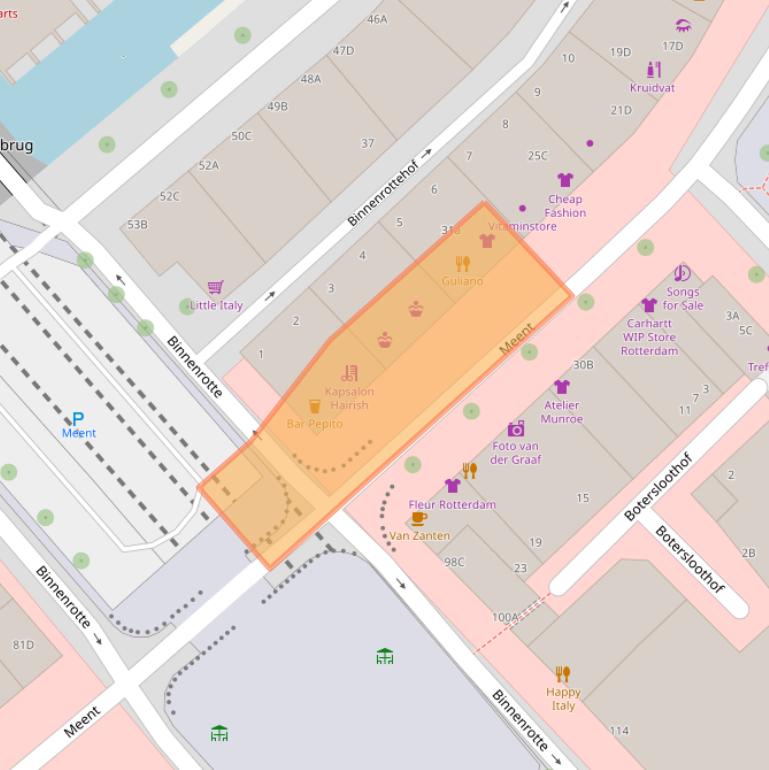 Kaart van postcodegebied 3011JC.