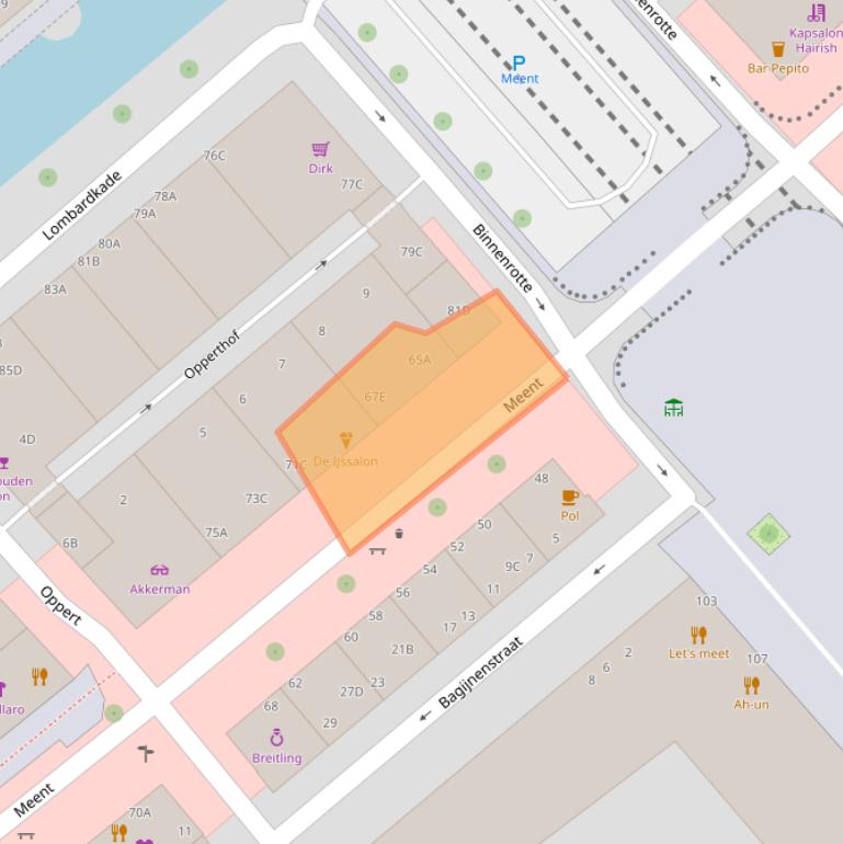 Kaart van postcodegebied 3011JD.