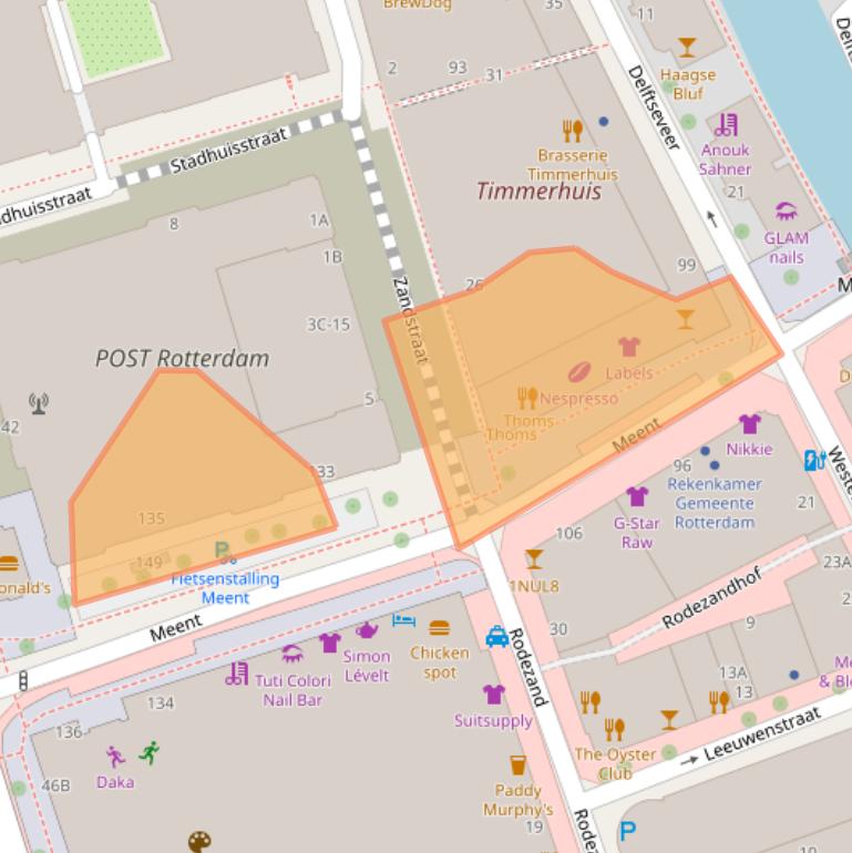 Kaart van postcodegebied 3011JH.