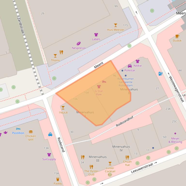 Kaart van postcodegebied 3011JR.