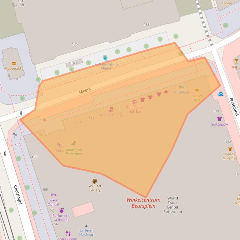 Kaart van postcodegebied 3011JS.