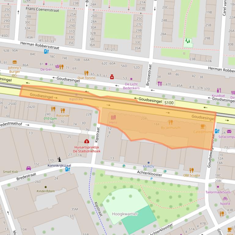 Kaart van postcodegebied 3011KD.