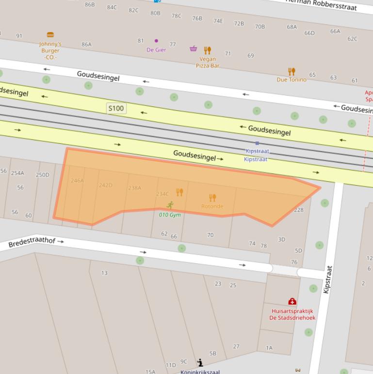 Kaart van postcodegebied 3011KE.