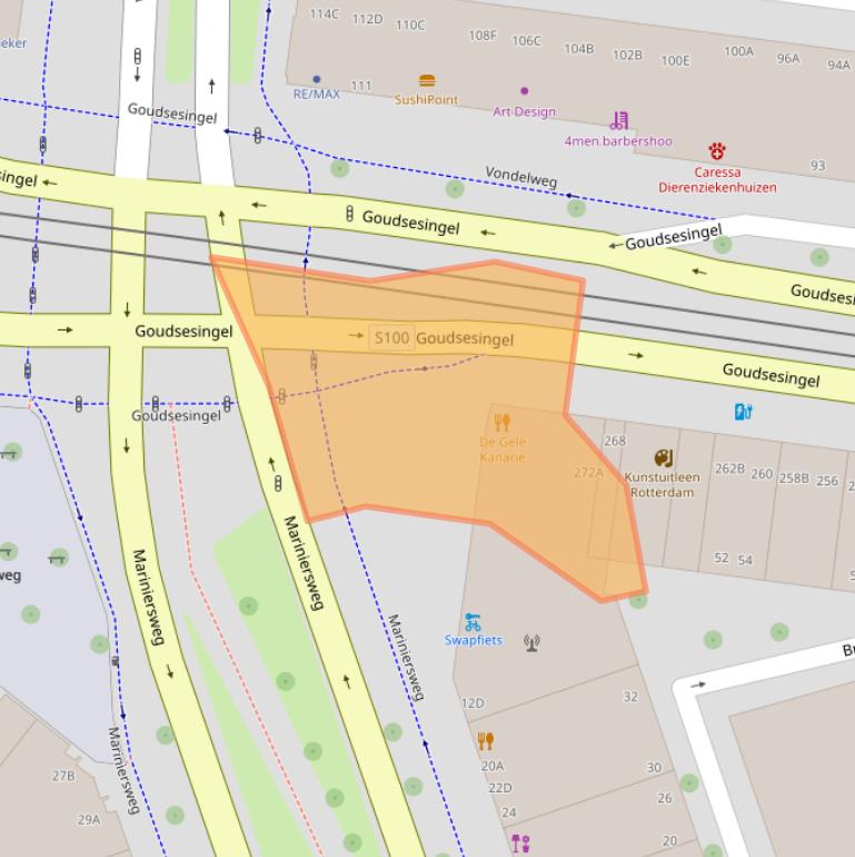 Kaart van postcodegebied 3011KH.
