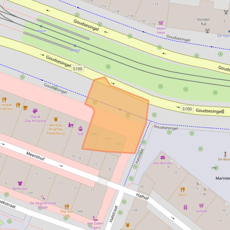 Kaart van postcodegebied 3011KJ.