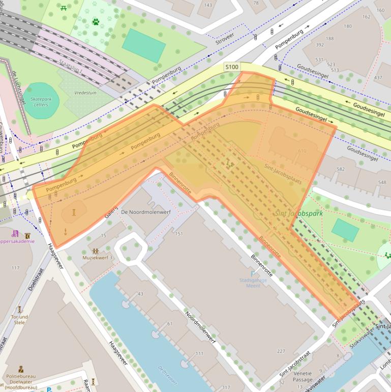 Kaart van postcodegebied 3011KT.
