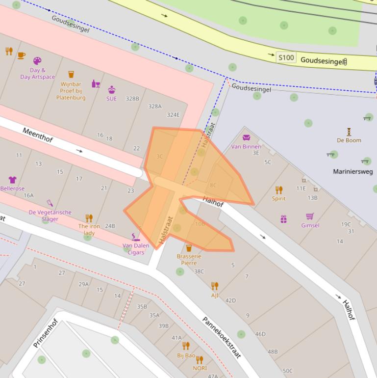 Kaart van postcodegebied 3011LA.