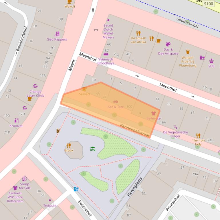 Kaart van postcodegebied 3011LE.