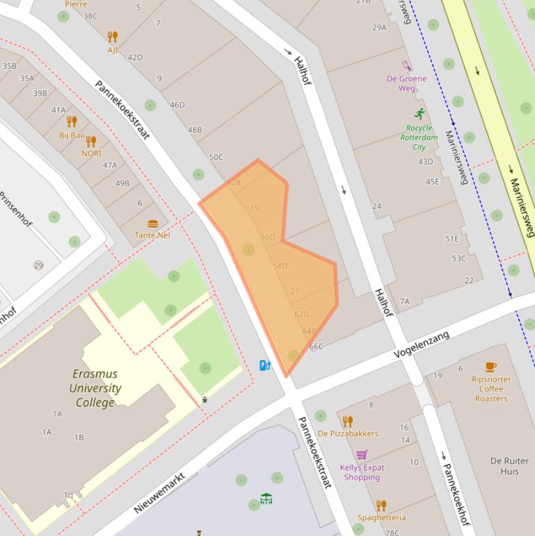 Kaart van postcodegebied 3011LJ.