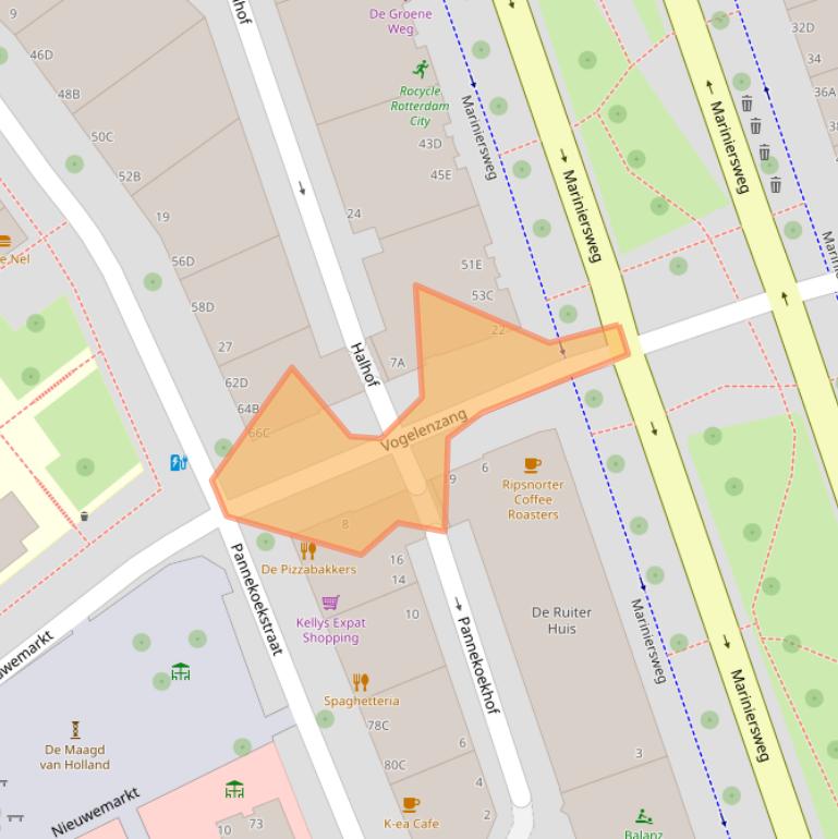 Kaart van postcodegebied 3011LN.