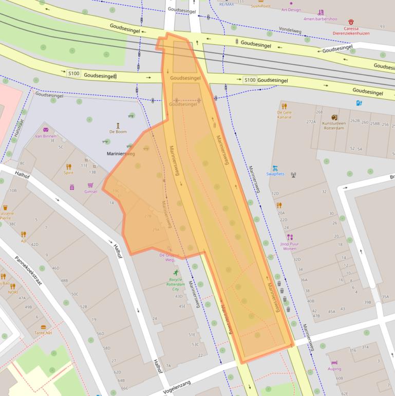 Kaart van postcodegebied 3011NC.