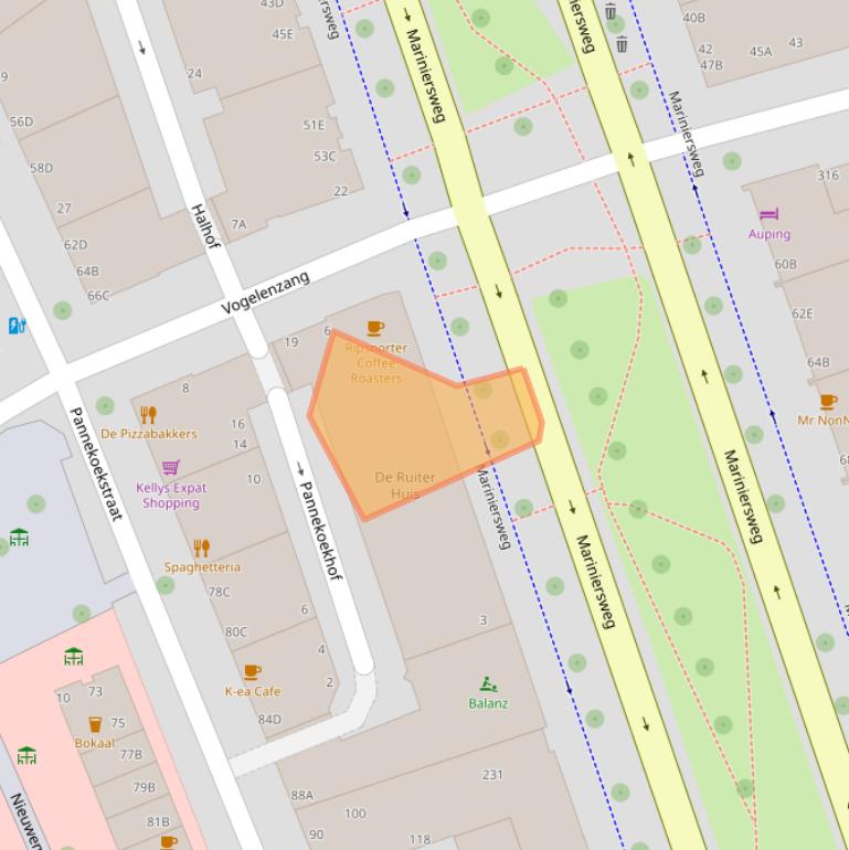 Kaart van postcodegebied 3011NH.