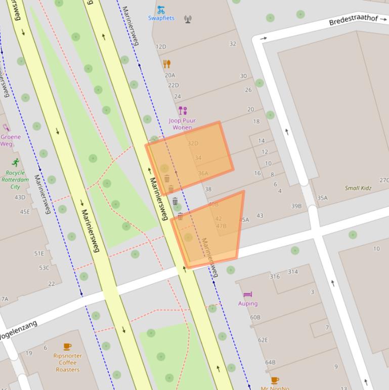 Kaart van postcodegebied 3011NP.