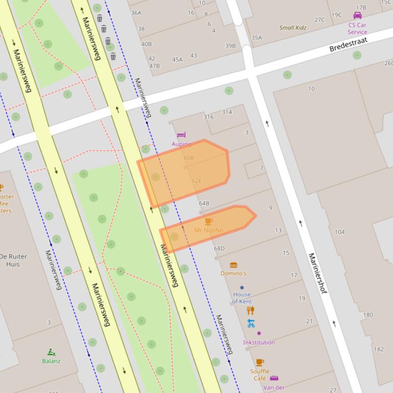 Kaart van postcodegebied 3011NR.