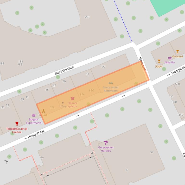 Kaart van postcodegebied 3011PJ.