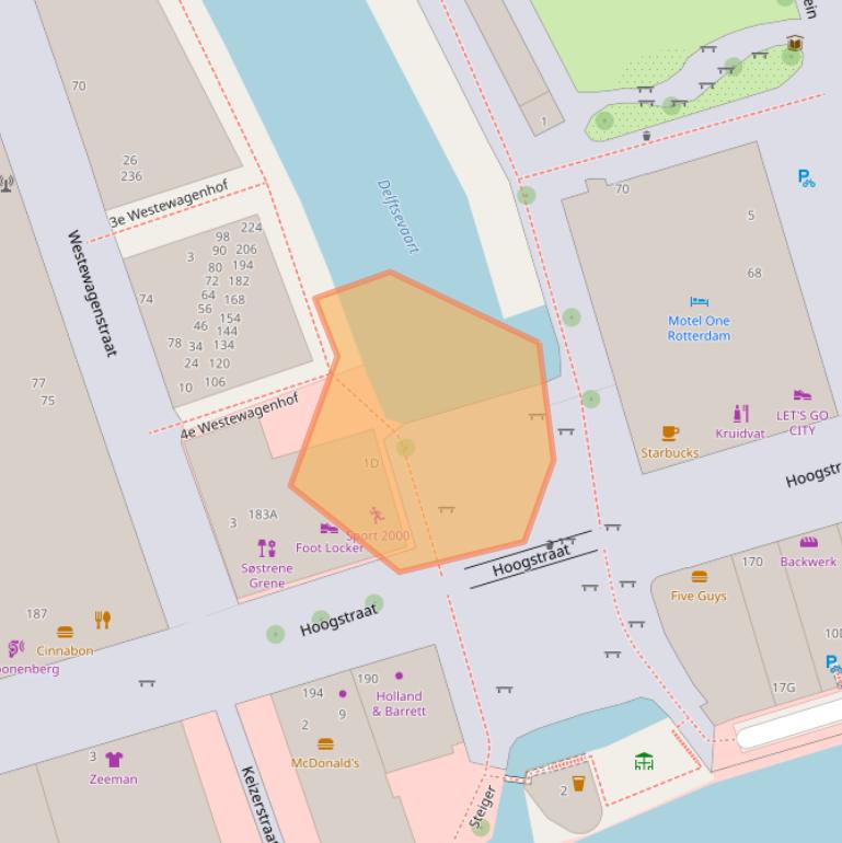 Kaart van postcodegebied 3011PW.