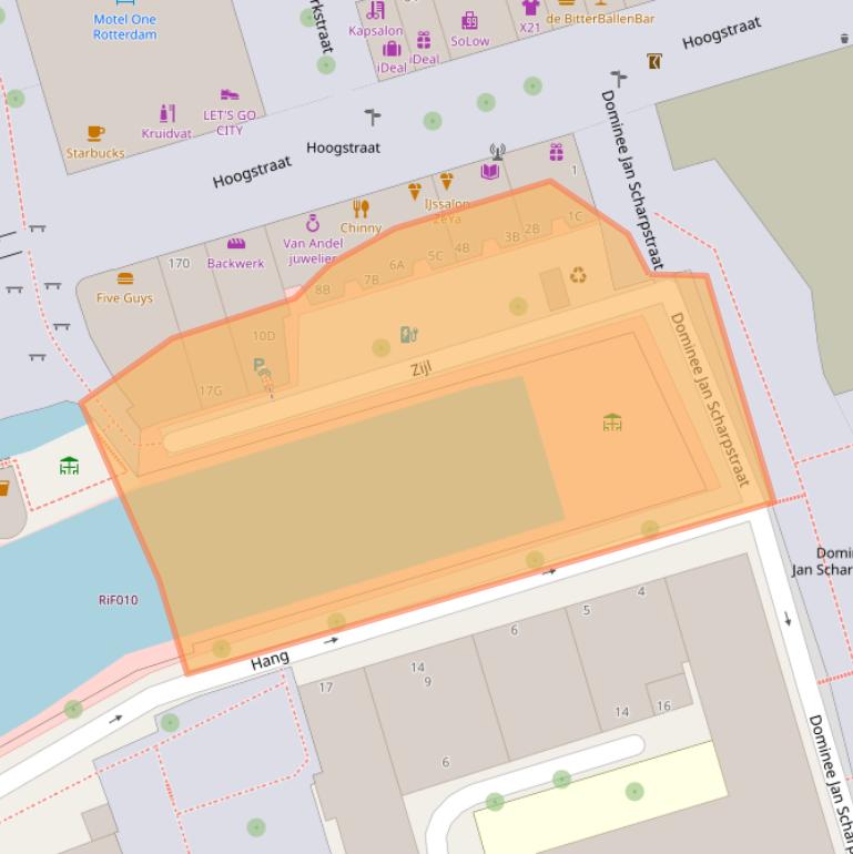 Kaart van postcodegebied 3011PX.