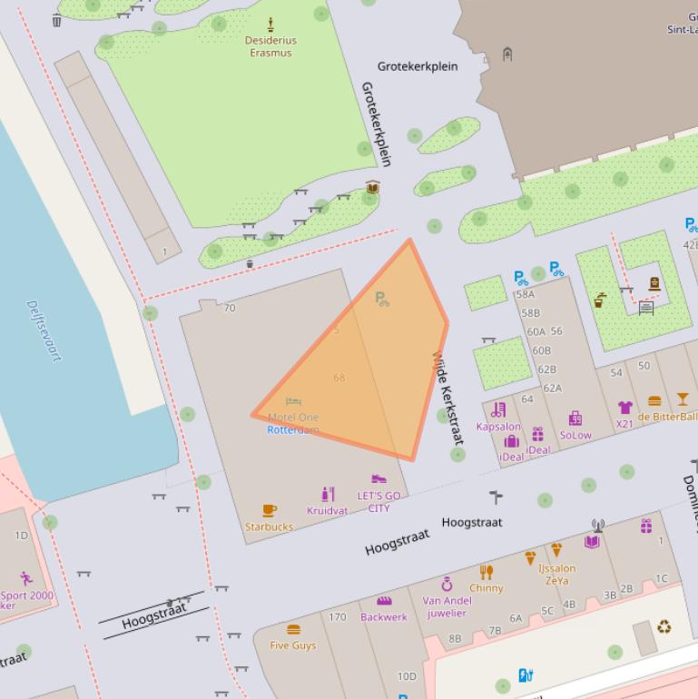 Kaart van postcodegebied 3011PZ.