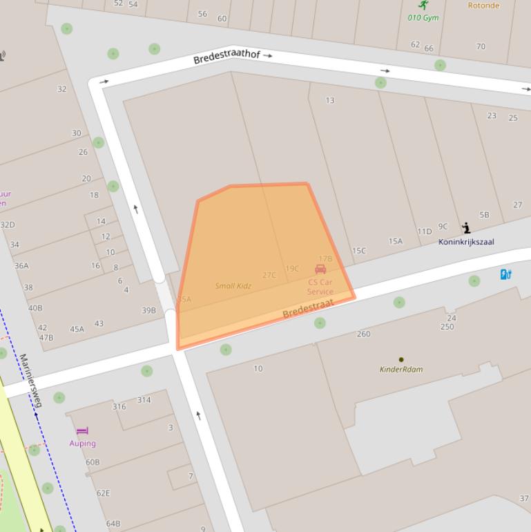 Kaart van postcodegebied 3011RC.