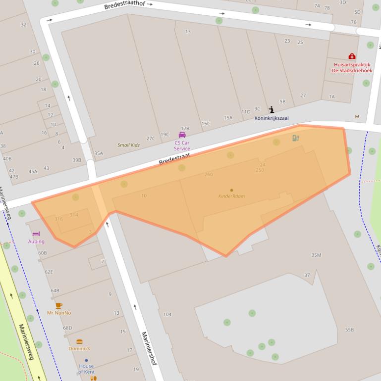 Kaart van postcodegebied 3011RE.