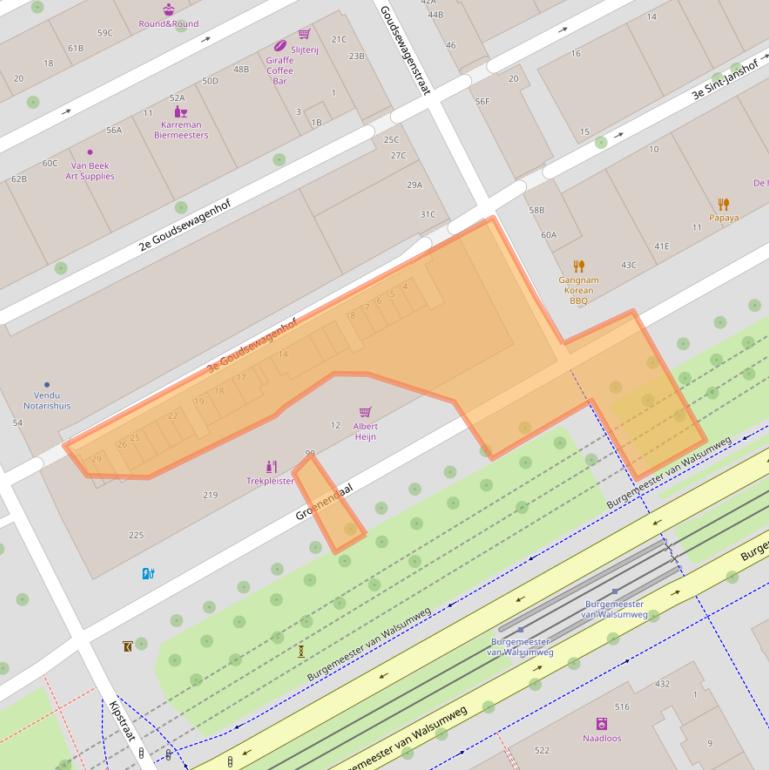 Kaart van postcodegebied 3011RP.